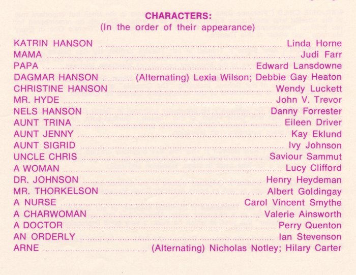 I Remember Mama programme